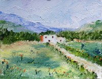 Hamid Alvi, 08 x 10 inch, Oil on Canvas, Landscape Painting, AC-HA-019